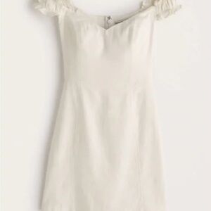 Abercrombie-Elegant Off-Shoulder White Dress